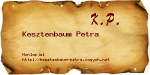 Kesztenbaum Petra névjegykártya